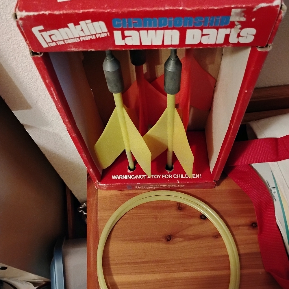 Vintage Franklin Official Slider Lawn Darts Game Original